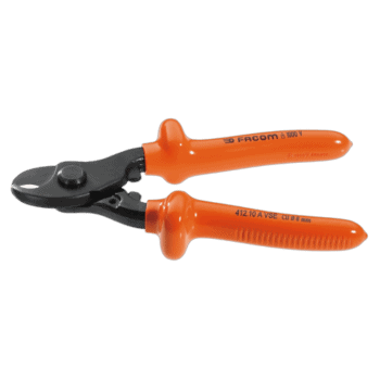 Facom VSE series insulated copper-alu cable cutter with orange handles for electrical work.