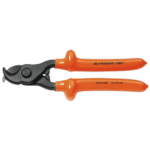 Facom VSE series insulated copper-alu cable cutter with orange handles and black cutting head for electrical work.