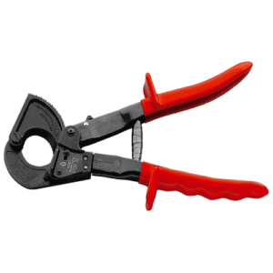 Facom 413 ratchet cable cutters with red handles for electrical and cable work.