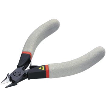 Facom ESD thin nose machined cutters with anti-static handles for precision electrical work.