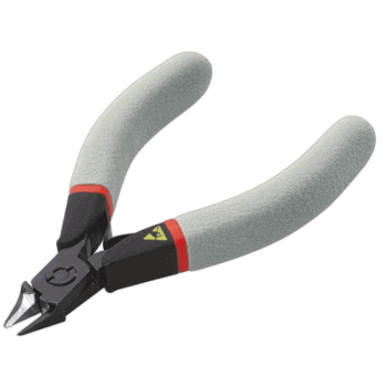 Facom ESD thin nose machined cutters with ergonomic handles for precision electrical work.