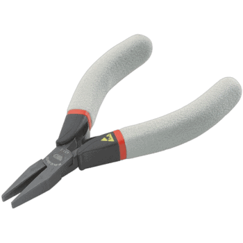 Facom ESD short flat nose cutters 431.E with anti-static insulated handles for precision electrical work.