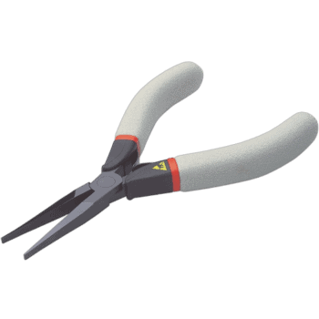 Facom ESD thin flat-nose pliers 431.LE with anti-static handles for precision electrical work.