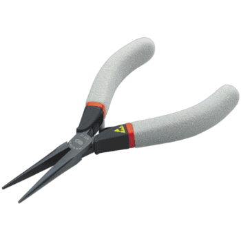 Facom ESD half-round thin nose cutters 432.LE for precision electrical work, featuring anti-static coating and ergonomic handles.