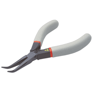 Facom ESD half-round angled nose cutters 433.LE for precision electronic work and safe handling of sensitive components.
