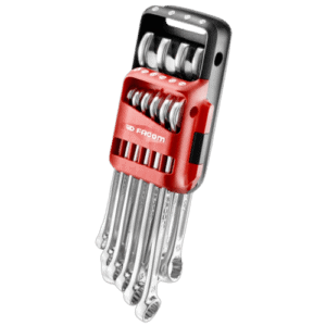 Facom 440 metric combination wrenches set in portable case for professional use.