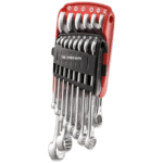 Facom 440 metric combination wrenches set in portable case, ideal for automotive and mechanical repairs.
