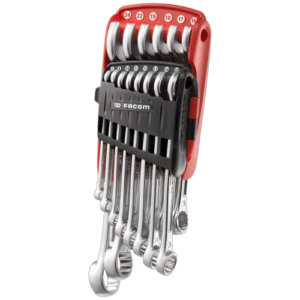 Facom 440 metric combination wrenches set in portable case, ideal for automotive and mechanical repairs.