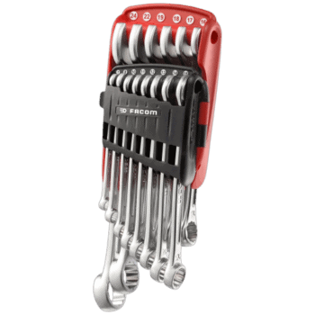 Facom 440 metric combination wrenches set in portable case, ideal for automotive and mechanical repairs.