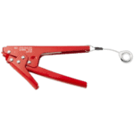 Facom plastic cable-tie pliers SLS 455BSLS in red with ergonomic handle and cable tie tensioning mechanism.