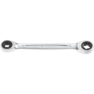 Facom 464TX ratchet wrench with a sleek silver finish and dual drive sizes for versatile use in automotive and mechanical tasks.