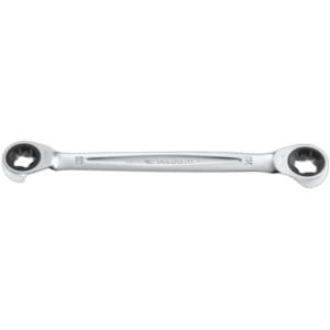 Facom 464TX ratchet wrench with dual socket ends, high-quality chrome finish, designed for professional mechanical work.