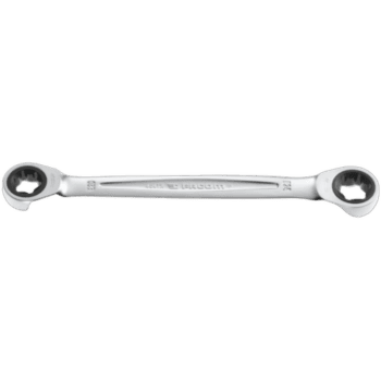 Facom 464TX ratchet wrench with dual socket ends, high-quality chrome finish, designed for professional mechanical work.