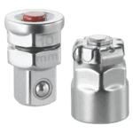 Facom set of 2 adaptors for 10 mm wrenches to 1/4 drive, high-quality metal construction for versatile tool use.