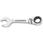 Facom combination wrench with open and ring ends, silver finish, ergonomic design, suitable for professional toolkits.