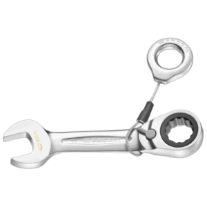 Facom 467S.SLS short metric ratchet combination wrench with adjustable head for versatile use.