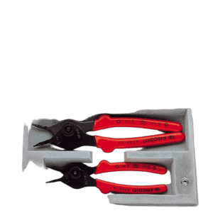 Facom reversible pliers set with red and black handles, ideal for professional electrical and mechanical tasks.