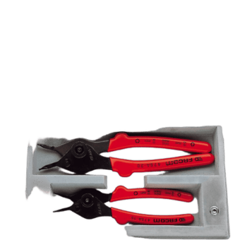 Facom reversible pliers set with red and black handles, ideal for professional electrical and mechanical tasks.