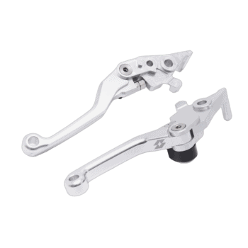 High-quality motorcycle brake and clutch levers from Grand Prix Racewear, designed for durability and performance in motorsport.