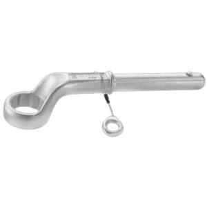 Facom 54A.SLS metric heavy-duty offset-ring wrench with a silver finish and a ring end for industrial use.