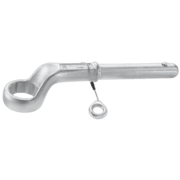 Facom 54A.SLS metric heavy-duty offset-ring wrench with a silver finish and a ring end for industrial use.
