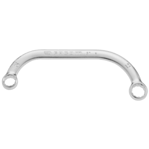 Metric half-moon offset-ring wrench by Facom, 57.10X12, made of durable steel for automotive and mechanical repairs.