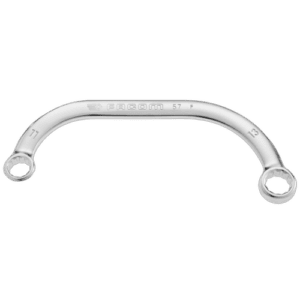 Facom 57 metric half-moon offset-ring wrench for automotive and mechanical use, made of durable chrome vanadium steel.