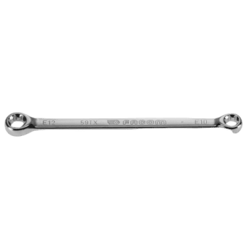 Facom 59TX straight ring wrench with Torx profile, made of durable chrome vanadium steel.
