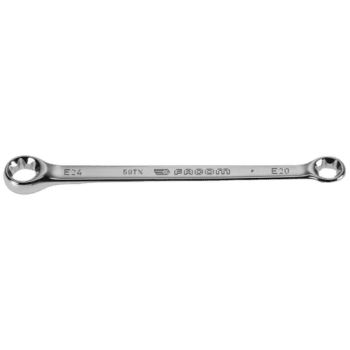 Facom 59TX straight ring wrench with Torx profile, made of durable chrome vanadium steel.