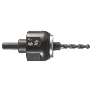 Facom 1 Chuck for Holesaws 35 to 68 mm with drill bit attached, suitable for professional use.