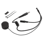 Radio helmet communication kit for full face helmets, ideal for motorsport safety and team communication. Easy to install with microphone and wiring for seamless race communication.