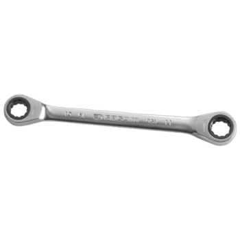 Facom 64 metric straight ratchet ring wrench for precise mechanical work, featuring a durable chrome finish and ergonomic design.