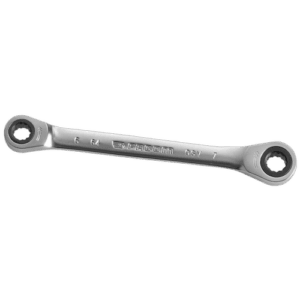 Facom 64 metric straight ratchet ring wrench for automotive and mechanical use, made of durable chrome vanadium steel.