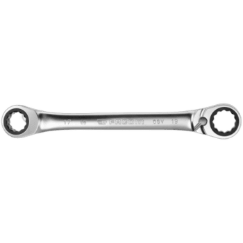 Facom 65 - Metric 15mm hinged ratchet ring wrench for automotive and mechanical repairs.