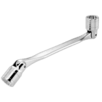 Facom 66A metric hinged combination wrench with a chrome finish, designed for automotive and mechanical work.