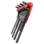 Facom key sleeve set with multiple sizes, ideal for automotive and mechanical work, featuring a red and black design for easy identification.