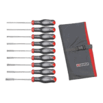 Facom Prot Nut Driver Set with multiple screwdrivers and a carrying case, ideal for professional and DIY use.