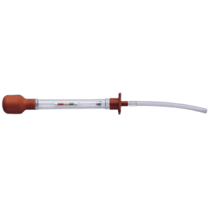 Facom acid hydrometer 784B with a red handle and glass tube for measuring acid concentration.