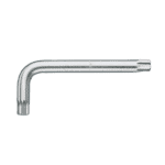 Close-up of a Facom short metric L-shaped hex key in silver finish, ideal for automotive and mechanical repairs.