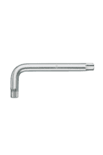 Close-up of a Facom short metric L-shaped hex key in silver finish, ideal for automotive and mechanical repairs.