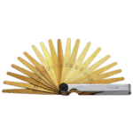 Facom anti-magnetic metric feeler gauges with multiple blades in a fan arrangement for precise measurement.