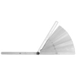 Facom metric feeler gauges 804.L set with multiple blades fanned out on a black background.