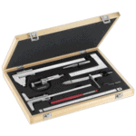 Facom metrology control case with 8 precision tools for accurate measurements and calibration.