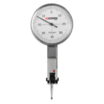 Facom lever dial gauge with 1/100th mm accuracy, featuring a white dial and black markings, suitable for precise measurements in engineering and automotive applications.