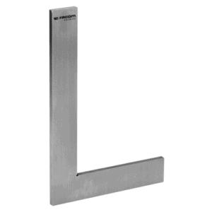 Facom stainless steel precision square for accurate measurements in industrial and engineering applications.