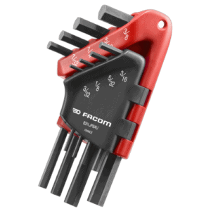 Facom JP set of hexagon keys in wallet with various sizes, ideal for precision mechanical work.