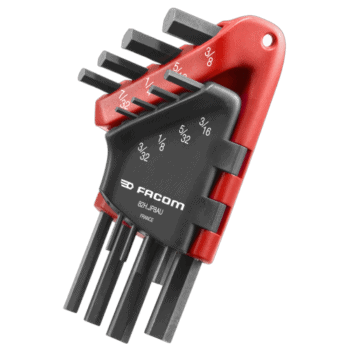 Facom JP set of hexagon keys in wallet with various sizes, ideal for precision mechanical work.