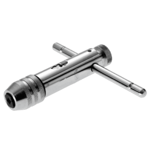 Facom 830A short ratcheting tap wrench with ergonomic design and knurled grip for precision threading tasks.