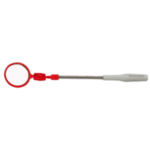 Facom 834 inspection mirror with red handle and extendable silver shaft for automotive inspection.