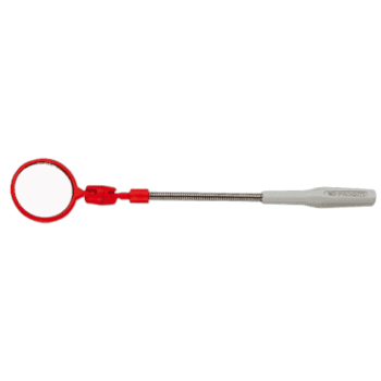 Facom 834 inspection mirror with red handle and extendable silver shaft for automotive inspection.